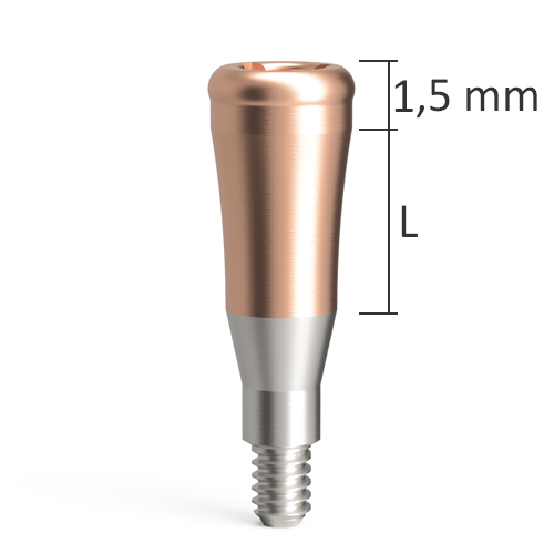 Gerade Attachments PrimeLOC für BioniQ QR - Gingivahöhe: 5 mm