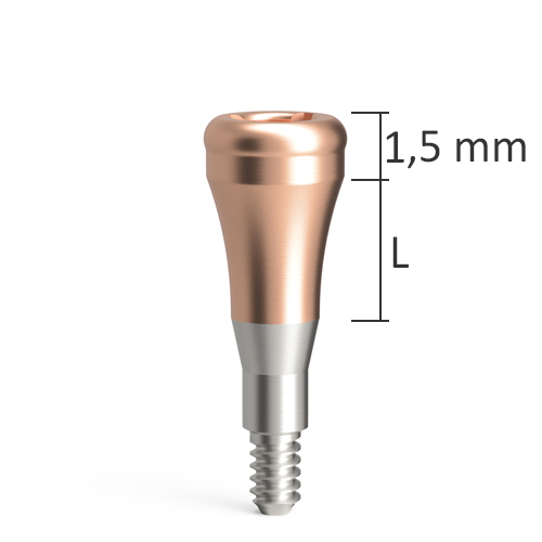 Gerade Attachments PrimeLOC für BioniQ QN - Gingivahöhe: 4 mm