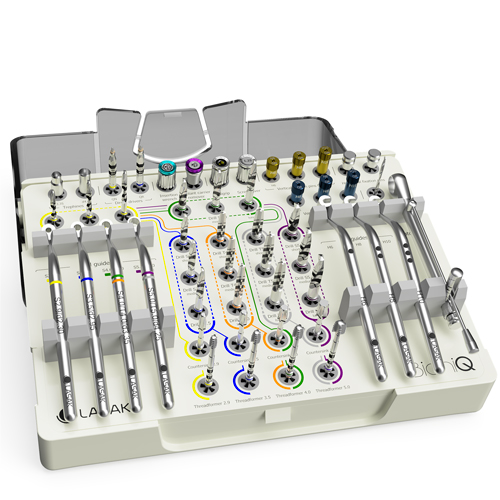 BioniQ instrument set for fully guided surgery, instruments with organizer in cassette, with S5.0/T5.0 instruments BioniQ instrument set for fully guided surgery, instruments with organizer in cassette, with S5.0/T5.0 instruments