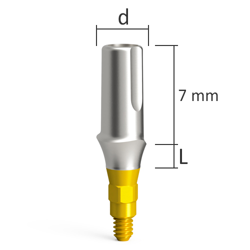 Esthetic abutments – straight, QN/d3.8 – narrow
