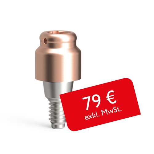 Gerade Attachments PrimeLOC kompatibel mit Straumann Tissue Level RN - Gingivahöhe: 2 mm