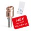 Abgewinkelte Attachments PrimeLOC kompatibel mit CAMLOG 3,3 mm, inkl. Laborset - Typ der Abwinkelung – Gingivahöhe: A – 1 mm