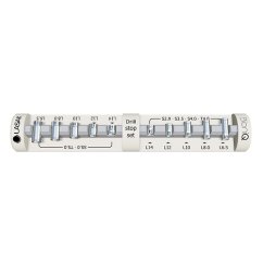 Drill stop set (10 pcs. of drill stops – 1 pc. of each type – and organizer)