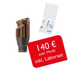 PrimeLOC straight abutment compatible with Astra OsseoSpeed® TX Lilac 4.5mm/5mm