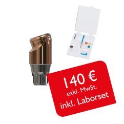 PrimeLOC 18° angled abutment compatible with Astra OsseoSpeed® Profile EV 4.2mm, with All-in-One packaging