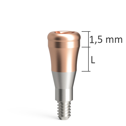 Gerade Attachments PrimeLOC für BioniQ QR - Gingivahöhe: 5 mm
