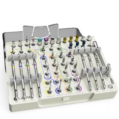 BioniQ instrument set for fully guided surgery, instruments with organizer in cassette, with S5.0/T5.0 instruments