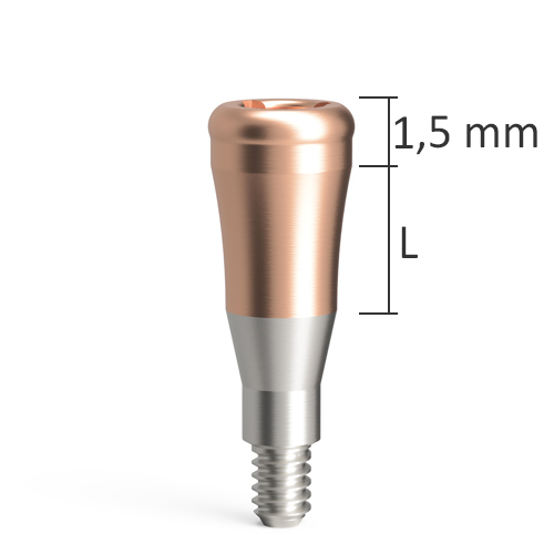 Gerade Attachments PrimeLOC für BioniQ QR - Gingivahöhe: 5 mm