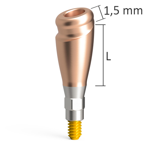 Abgewinkelte Attachments PrimeLOC für BioniQ QN, inkl. Laborset - Gingivahöhe: 3 mm