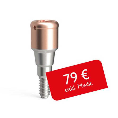 Gerade Attachments PrimeLOC kompatibel mit CONELOG 3,3 mm - Gingivahöhe: 4 mm