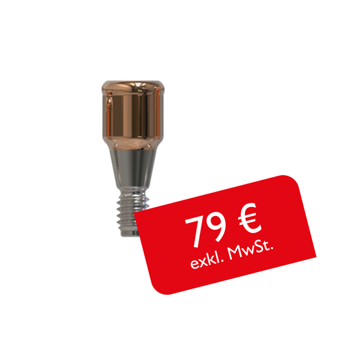 Gerade Attachments PrimeLOC kompatibel mit Osstem/HiOssen Implant TS System Mini (gelb) - Gingivahöhe: 4 mm