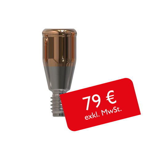 Gerade Attachments PrimeLOC kompatibel mit NobelActive Conical RP - Gingivahöhe: 1 mm