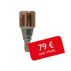 PrimeLOC straight abutment compatible with Astra OsseoSpeed® TX Aqua 3.5mm/4mm