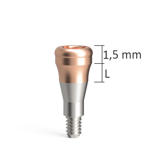 Gerade Attachments PrimeLOC für BioniQ QR - Gingivahöhe: 5 mm
