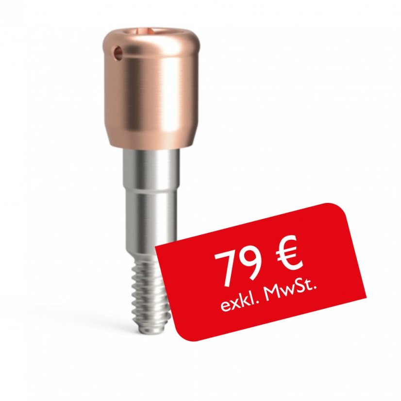 Gerade Attachments PrimeLOC kompatibel mit CAMLOG 3,3 mm - Gingivahöhe: 2 mm