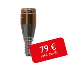 PrimeLOC straight abutment compatible with Astra OsseoSpeed® TX Lilac 4.5mm/5mm