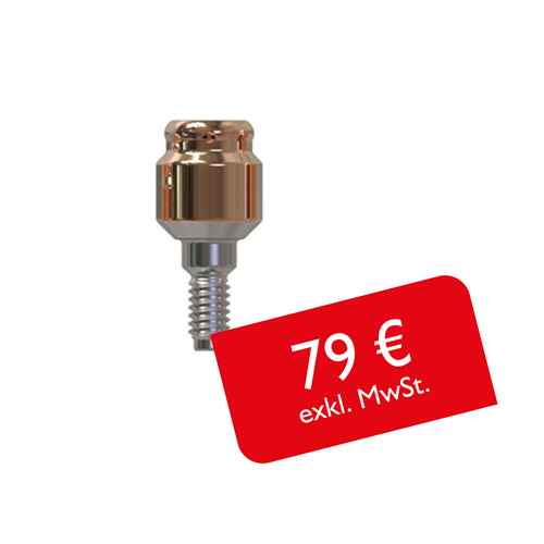 Gerade Attachments PrimeLOC kompatibel mit BEGO Sub-Tec S / RI / RS / RSX Ø 4,5 mm - Gingivahöhe: 4 mm