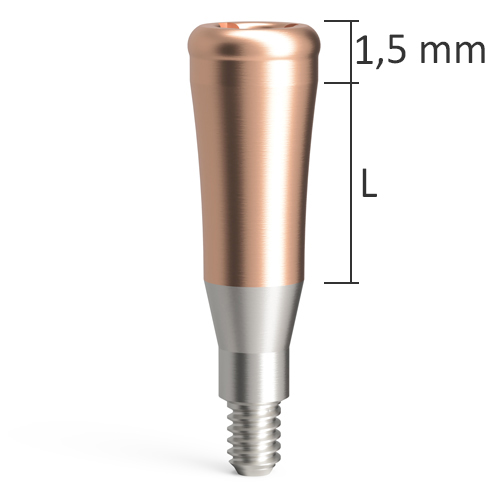 Gerade Attachments PrimeLOC für BioniQ QR - Gingivahöhe: 6 mm