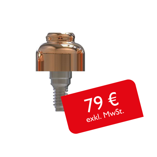 Gerade Attachments PrimeLOC kompatibel mit Straumann Tissue Level WN - Gingivahöhe: 2 mm
