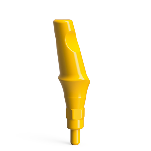 Plastic esthetic abutments, QN/d3.8/15° – angled, narrow