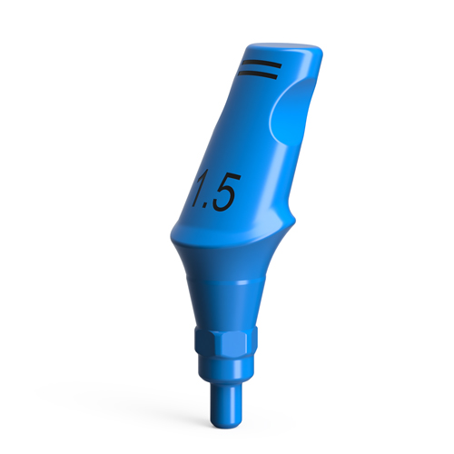 Plastic esthetic abutments, QR/d5.2/25° – angled, wide