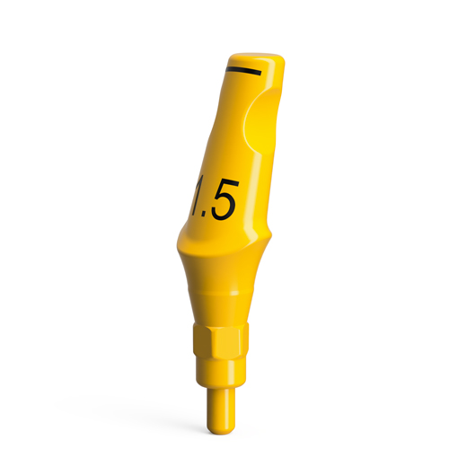 Plastic esthetic abutments, QN/d3.8/15° – angled, narrow