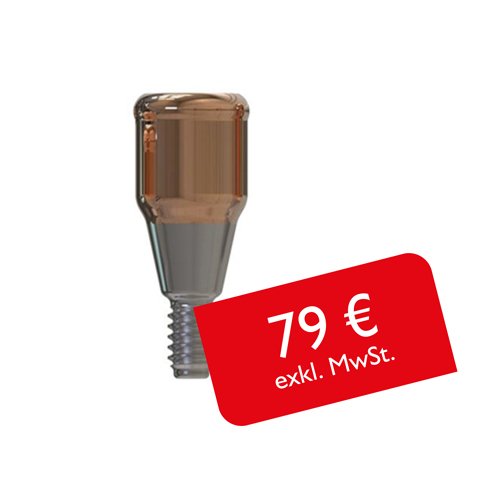 Gerade Attachments PrimeLOC kompatibel mit NobelActive Conical NP - Gingivahöhe: 4 mm