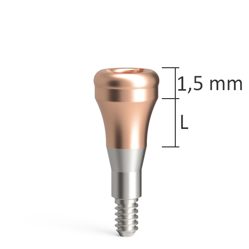Gerade Attachments PrimeLOC für BioniQ QN - Gingivahöhe: 4 mm