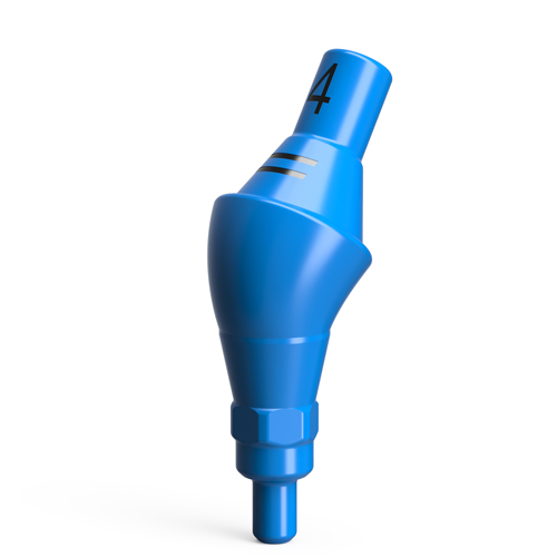 Plastic Screw-On abutments, QR/d4.6/30° – angled