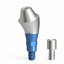 A Screw-On bridge screw and abutment screw are delivered with the abutment.