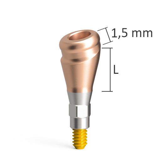 Abgewinkelte Attachments PrimeLOC für BioniQ QN, inkl. Laborset - Gingivahöhe: 3 mm