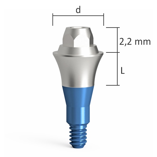 Screw-On abutments – straight, QR/d4.6