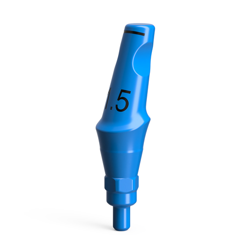 Plastic esthetic abutments, QR/d3.9/15° – angled, narrow