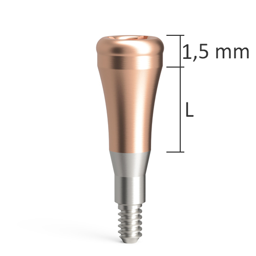 Gerade Attachments PrimeLOC für BioniQ QN - Gingivahöhe: 4 mm